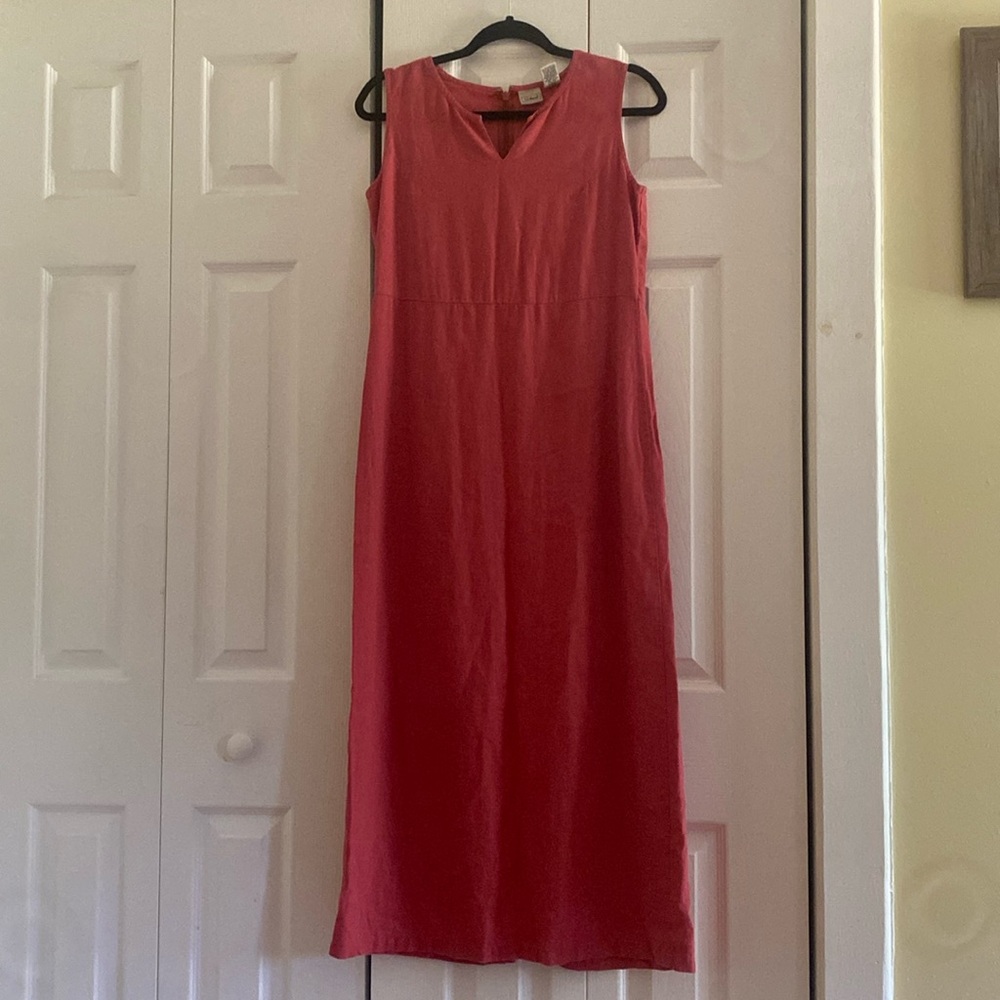 L.L.Bean Linen Blend sleeveless Size 6 Dress